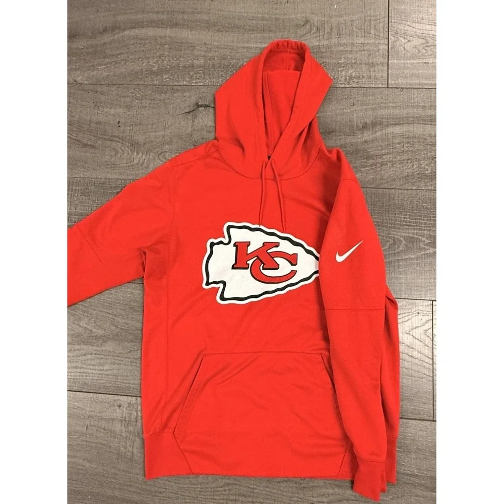 Nike Kansas City Chiefs Dri-FIT Pullover Hoodie Sweatshirt Red/White Size M